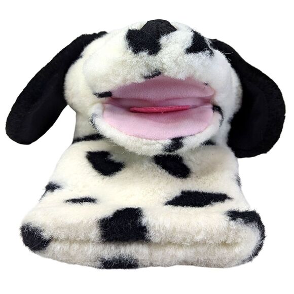 Vintage A&A Aurora Dalmatian Hand Puppet Plush Spots Brown Eyes Floppy Ears 10" - Picture 3 of 9
